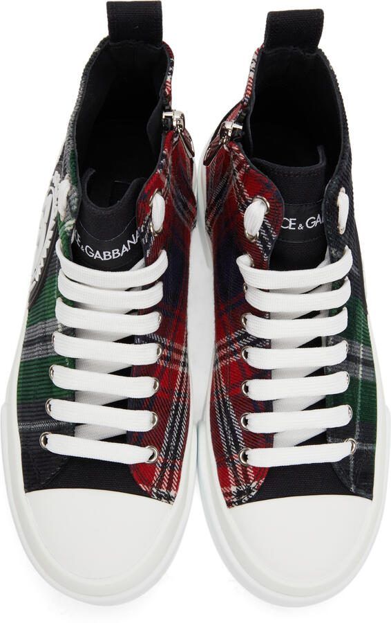 Dolce  Gabbana Portofino Light Two-Tone Mid-Top Sneakers - Picture 3