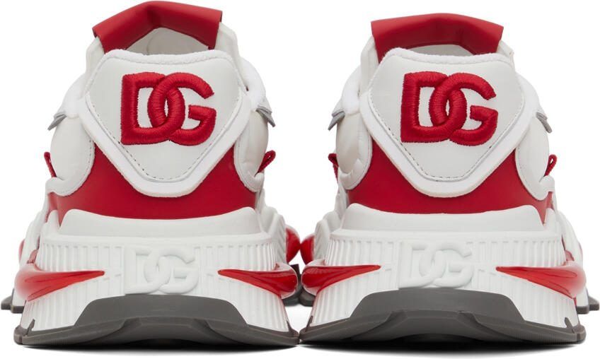 Dolce  Gabbana Red  White Airmaster Low-Top Sneakers