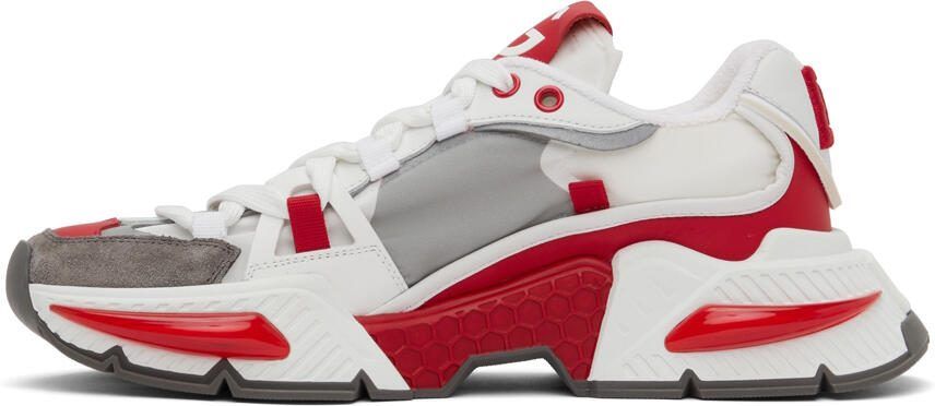 Dolce  Gabbana Red  White Airmaster Low-Top Sneakers - Picture 3
