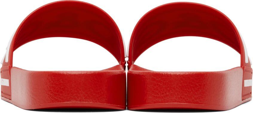 Dolce  Gabbana Red Gomma Slides