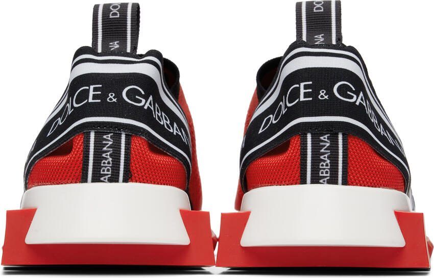 Dolce  Gabbana Red Mesh Sorrento Sneakers