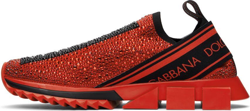 Dolce  Gabbana Red Sorrento Sneakers - Picture 3