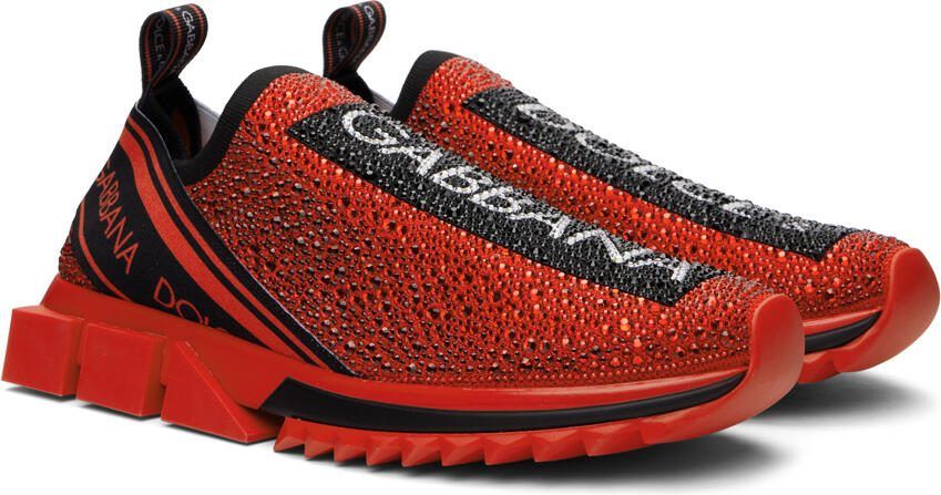 Dolce  Gabbana Red Sorrento Sneakers - Picture 2