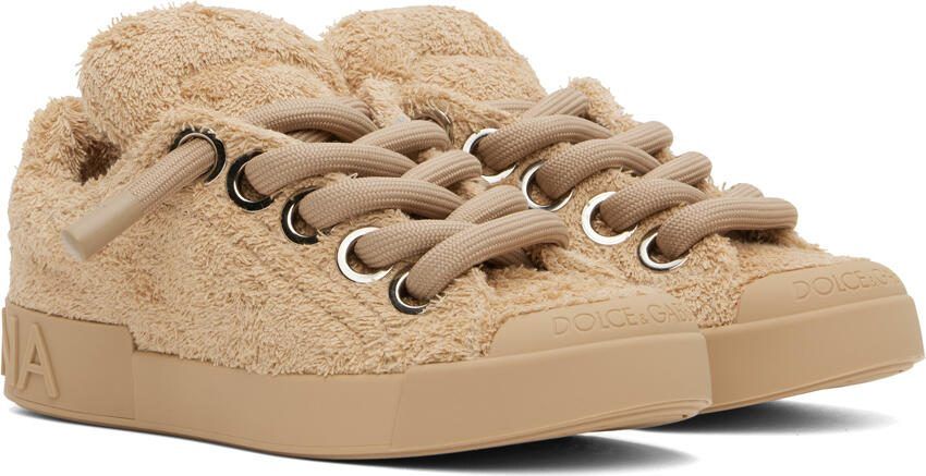 Dolce  Gabbana Tan Portofino Sneakers - Picture 2