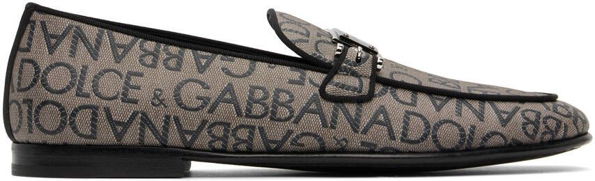 Dolce  Gabbana Taupe Ariosto Slippers - Picture 5