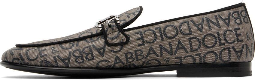 Dolce  Gabbana Taupe Ariosto Slippers - Picture 4