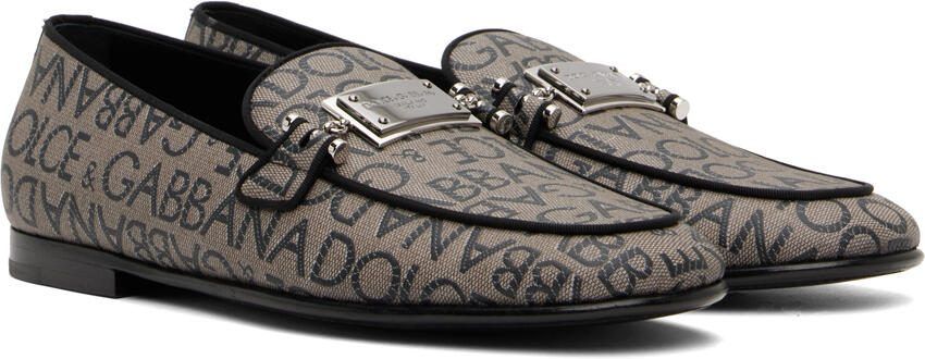 Dolce  Gabbana Taupe Ariosto Slippers - Picture 2