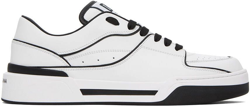 Dolce  Gabbana White  Black New Roma Sneakers - Picture 4