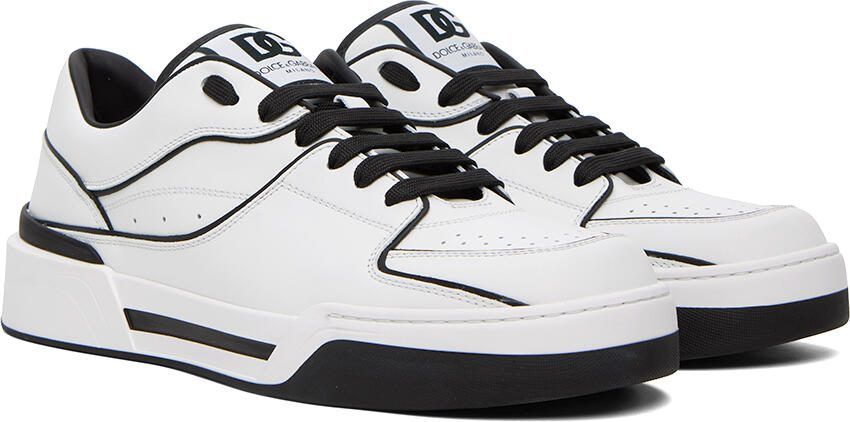 Dolce  Gabbana White  Black New Roma Sneakers - Picture 2