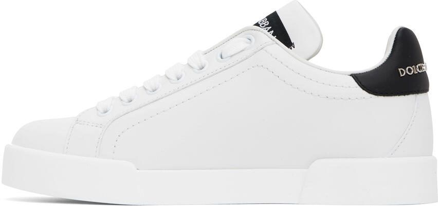 Dolce  Gabbana White  Black Portofino Low Sneakers - Picture 3