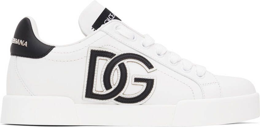 Dolce  Gabbana White  Black Portofino Sneakers - Picture 2