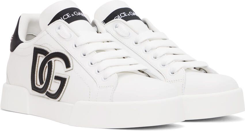 Dolce  Gabbana White  Black Portofino Sneakers