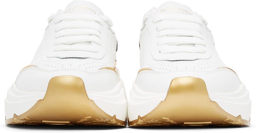 Dolce  Gabbana White  Gold Daymaster Low Sneakers - Picture 3