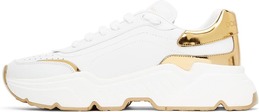 Dolce  Gabbana White  Gold Daymaster Low Sneakers - Picture 4
