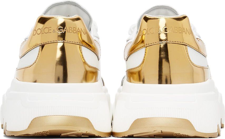 Dolce  Gabbana White  Gold Daymaster Low Sneakers - Picture 2