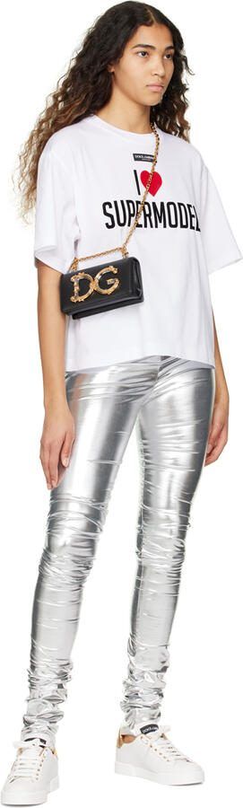 Dolce  Gabbana White  Gold Portofino Sneakers - Picture 4