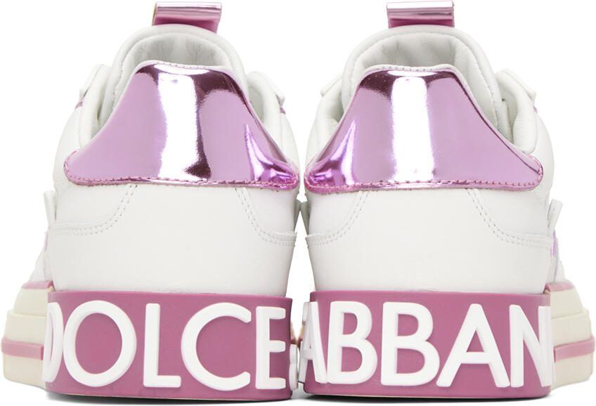 Dolce  Gabbana White  Pink 2.Zero Sneakers