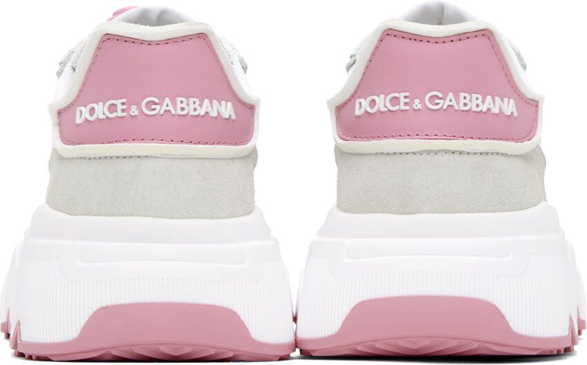 Dolce  Gabbana White  Pink Daymaster Sneakers