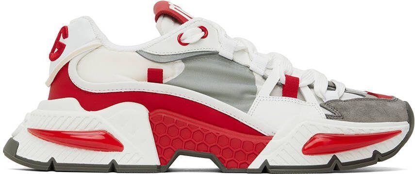 Dolce  Gabbana White  Red Airmaster Sneakers - Picture 5