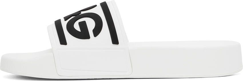 Dolce  Gabbana White Beachwear Slides - Picture 3