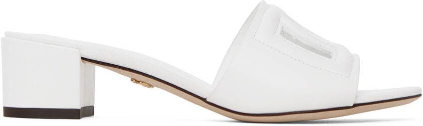 Dolce  Gabbana White Bianca Mules