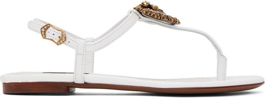 Dolce  Gabbana White Devotion Sandals - Picture 4