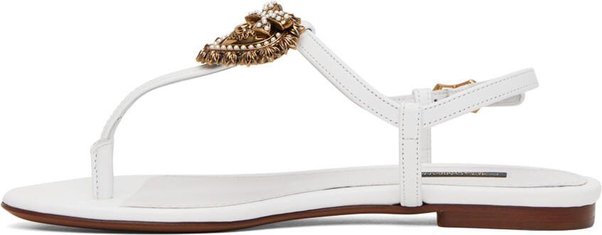 Dolce  Gabbana White Devotion Sandals - Picture 3