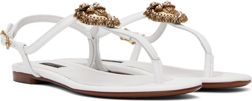 Dolce  Gabbana White Devotion Sandals - Picture 2