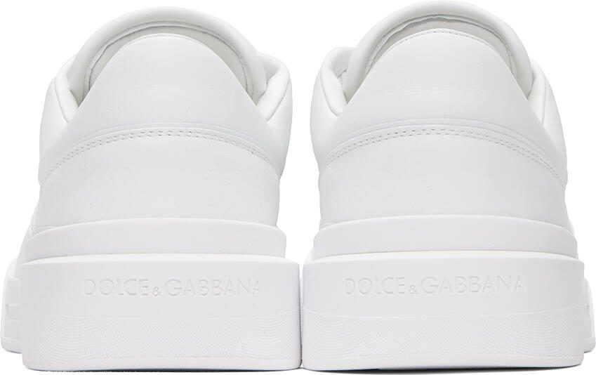 Dolce  Gabbana White New Roma Sneakers