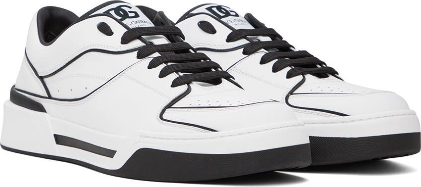 Dolce  Gabbana White  Black New Roma Sneakers - Picture 3