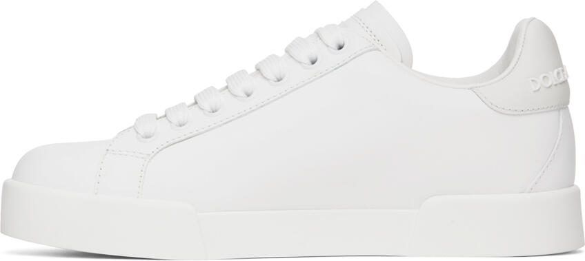 Dolce  Gabbana White Portofino DG Sneakers - Picture 3