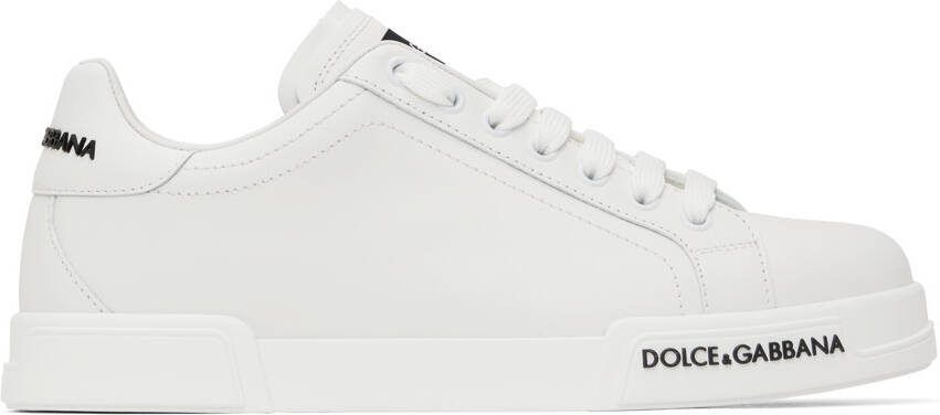Dolce  Gabbana White Portofino Sneakers - Picture 2