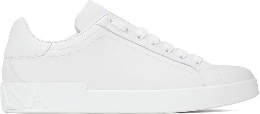 Dolce  Gabbana White Portofino Sneakers - Picture 5