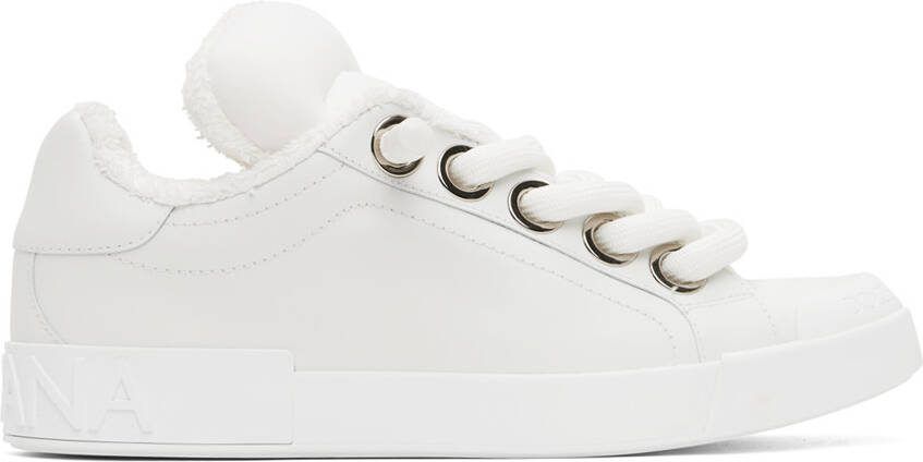 Dolce  Gabbana White Portofino Sneakers