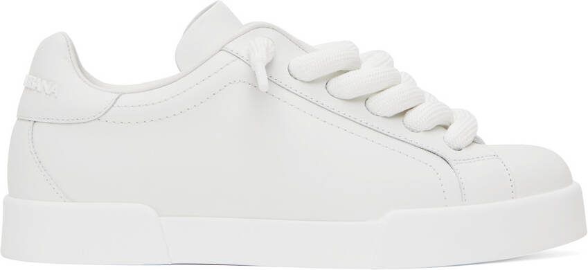 Dolce  Gabbana White Portofino Sneakers - Picture 5