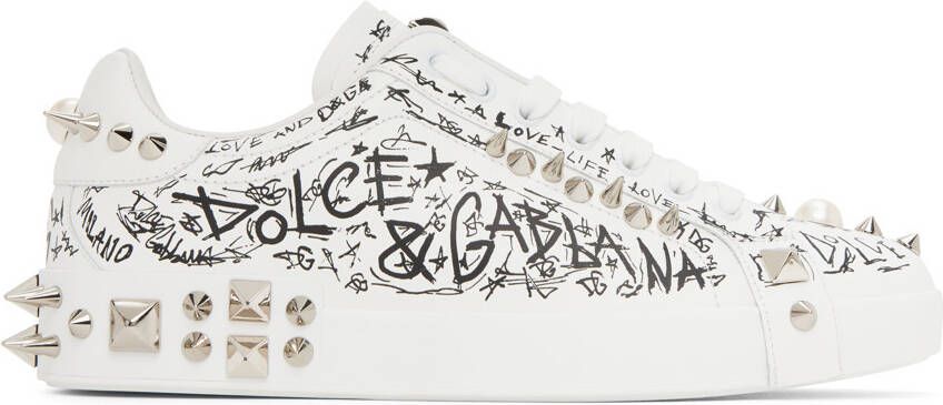Dolce  Gabbana White Portofino Sneakers