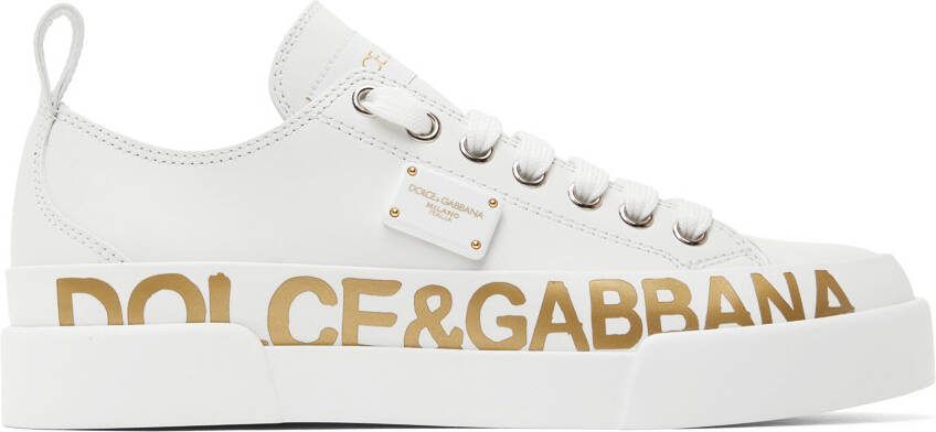 Dolce  Gabbana White Portofino Sneakers - Picture 5