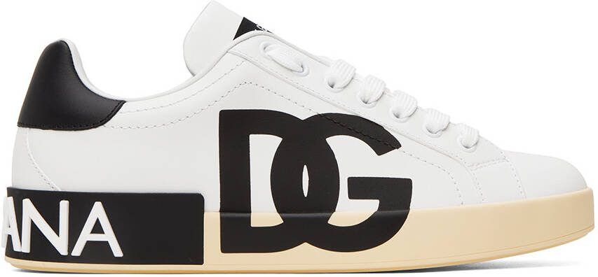 Dolce  Gabbana White Portofino Sneakers