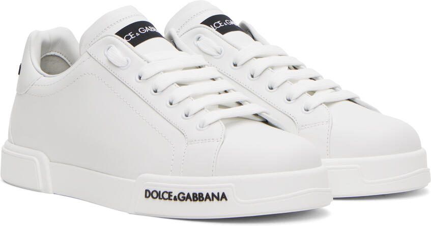 Dolce  Gabbana White Portofino Sneakers - Picture 2