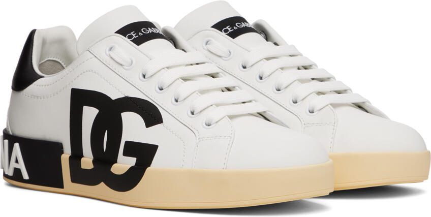 Dolce  Gabbana White Portofino Sneakers - Picture 2