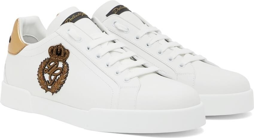 Dolce  Gabbana White Portofino Sneakers - Picture 2