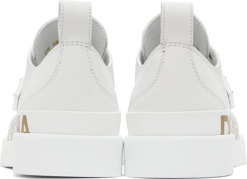 Dolce  Gabbana White Portofino Sneakers