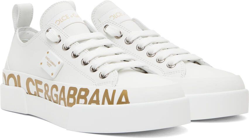 Dolce  Gabbana White Portofino Sneakers - Picture 2