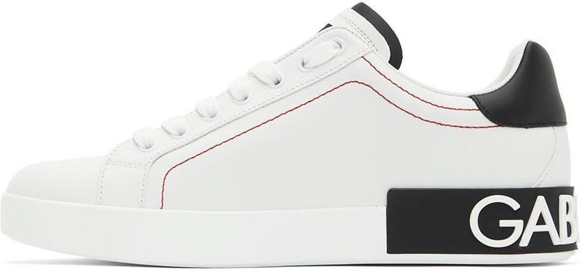 Dolce  Gabbana White Portofino Sneakers - Picture 3