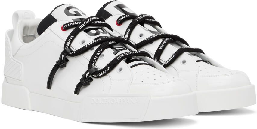 Dolce  Gabbana White Portofino Sneakers - Picture 2