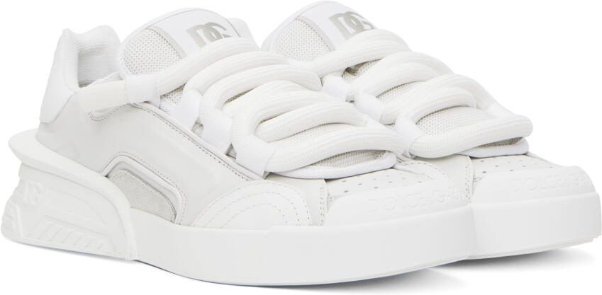 Dolce  Gabbana White Portofino Sneakers - Picture 2