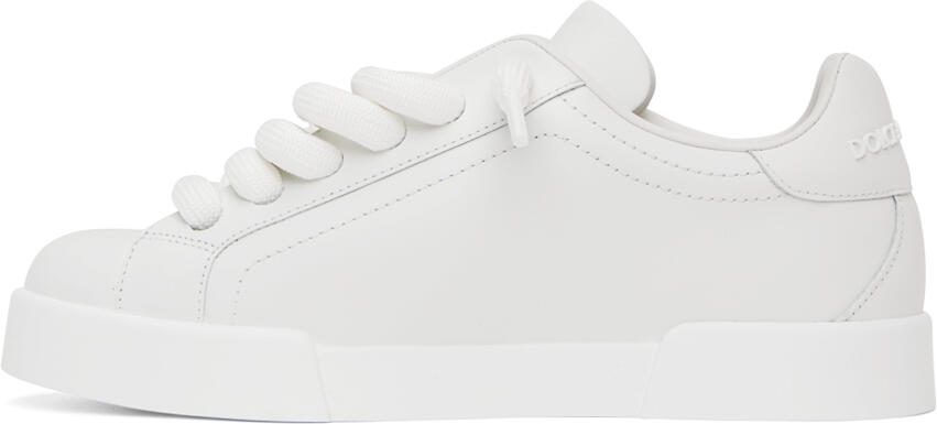 Dolce  Gabbana White Portofino Sneakers - Picture 3
