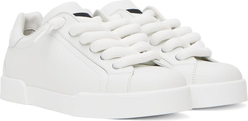 Dolce  Gabbana White Portofino Sneakers - Picture 2