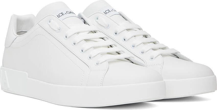 Dolce  Gabbana White Portofino Sneakers - Picture 2