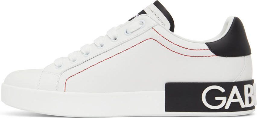 Dolce  Gabbana White Portofino Sneakers - Picture 4